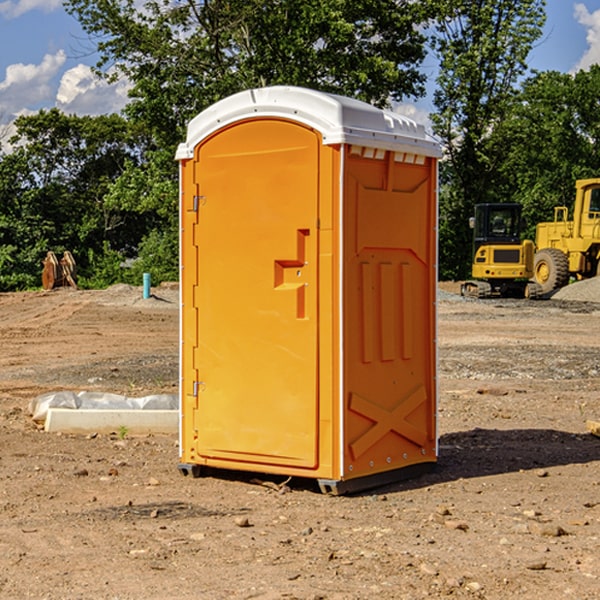 how often are the portable restrooms cleaned and serviced during a rental period in South Homer